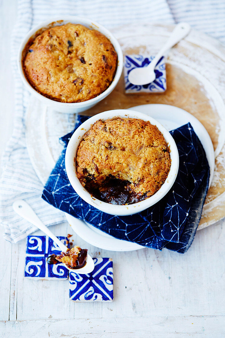 Sticky Date and Ginger Self-Saucing Puddings