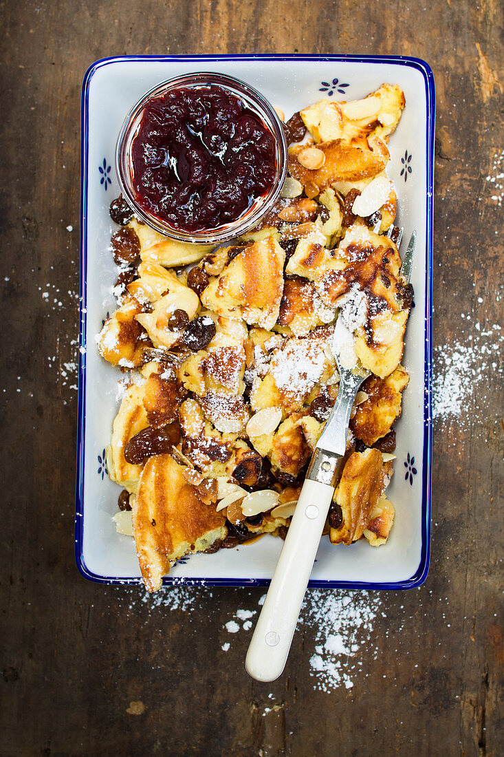 Kaiserschmarrn with cranberries