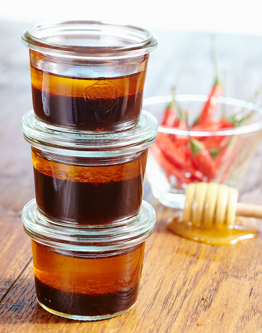 Chili and soy sauce marinade with honey for poultry, pork and beef
