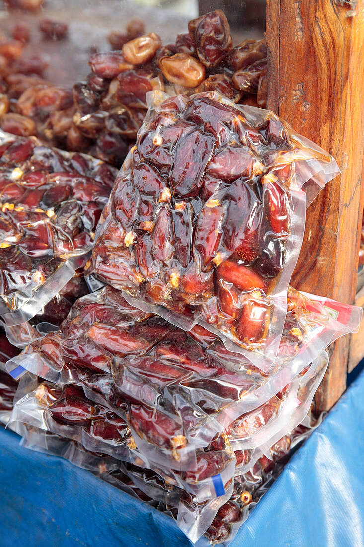Dates from the date palm in market