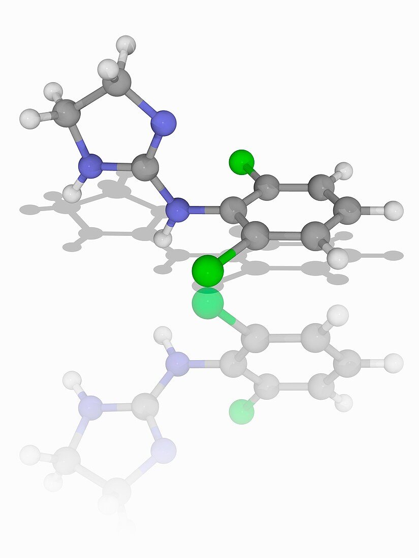 Clonidine drug molecule
