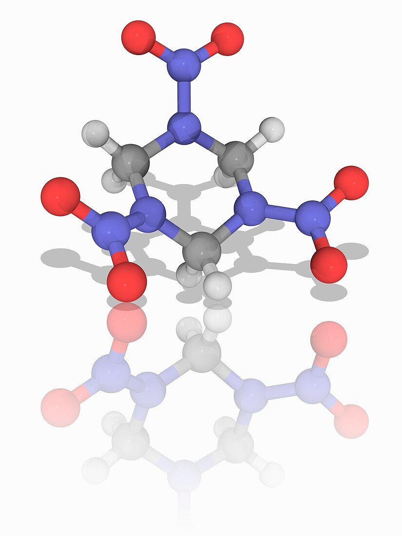 RDX (cyclonite) explosive molecule
