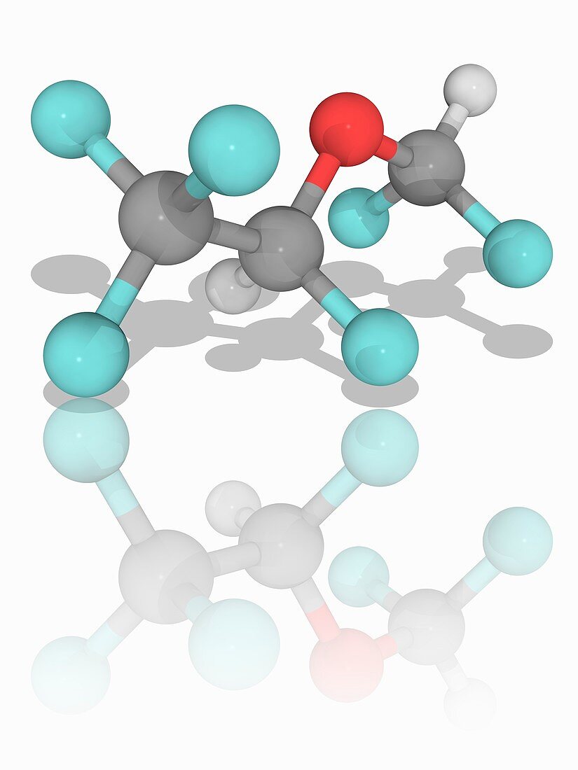 Desflurane organic compound molecule