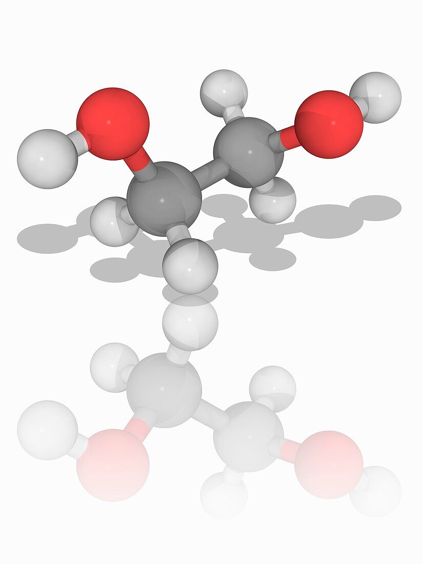 Ethylene glycol organic compound molecule