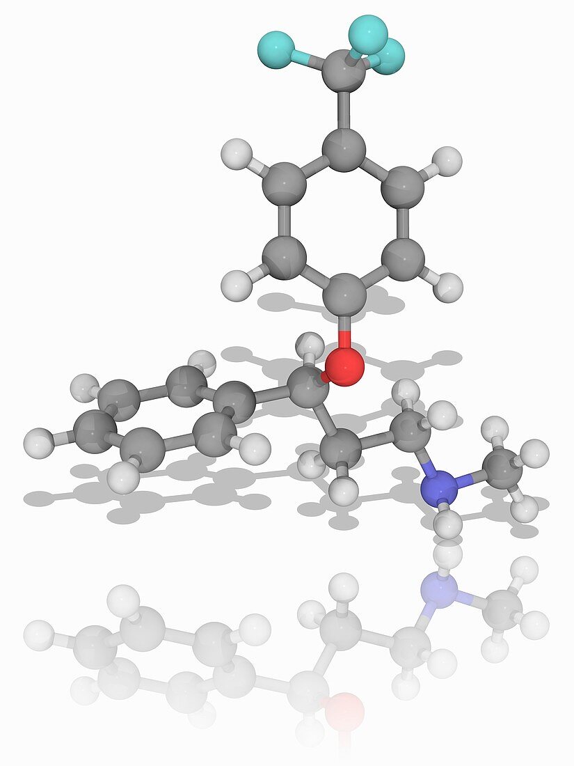 Fluoxetine drug molecule