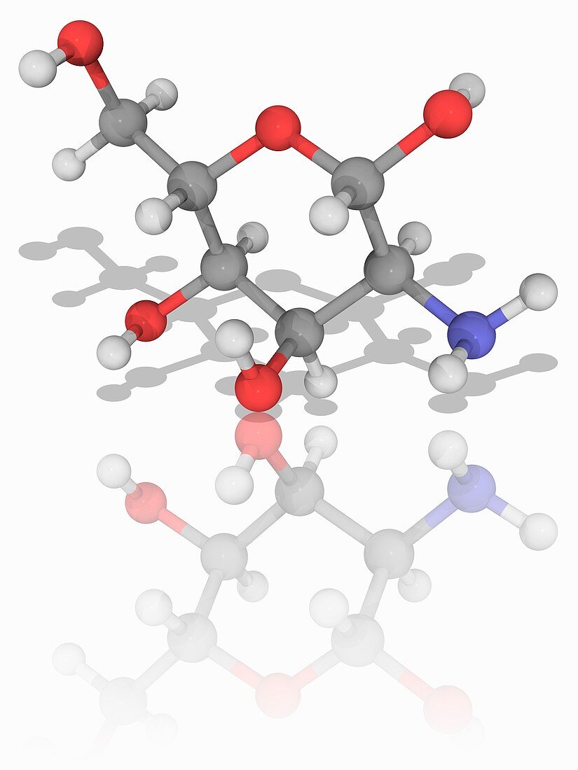 Glucosamine organic compound molecule