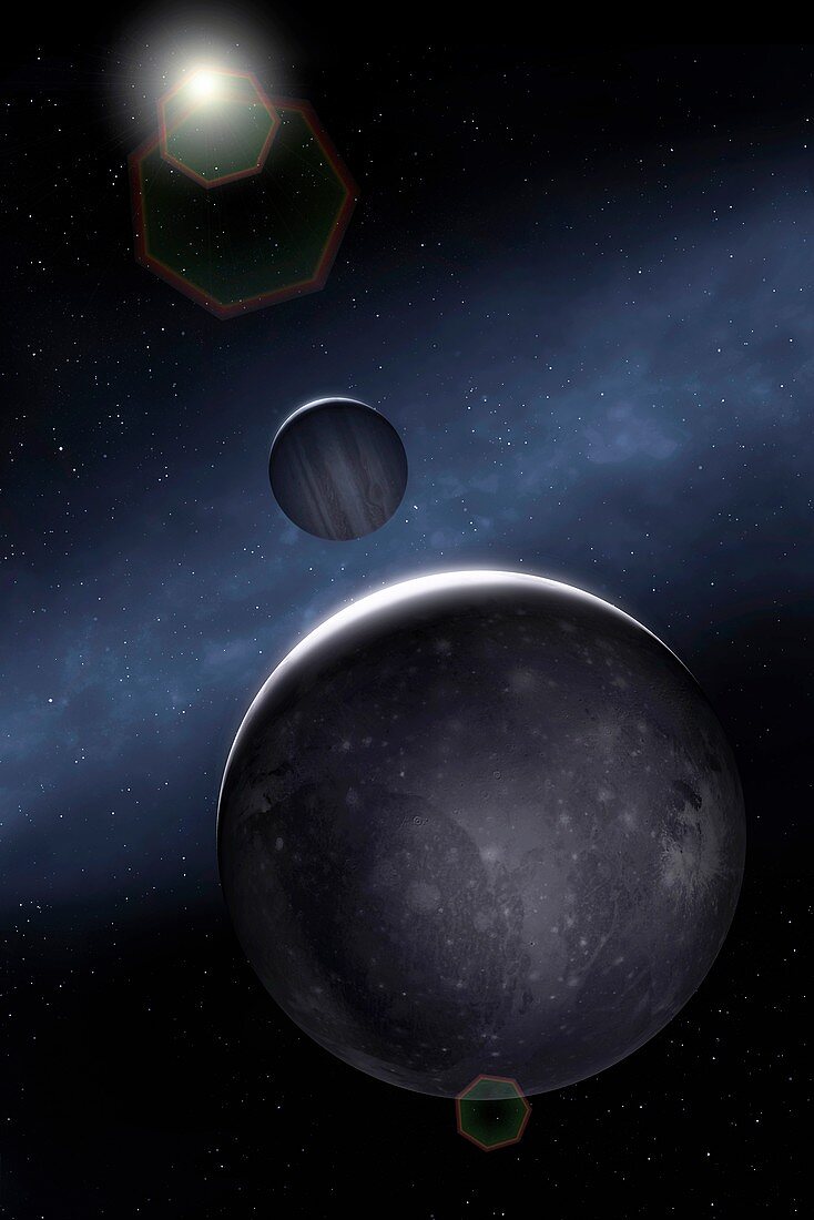 Artwork of Jovian Moon Ganymede