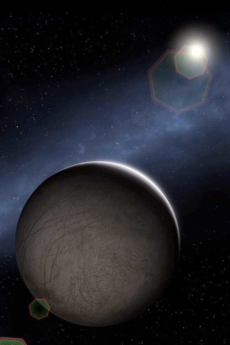 Artwork of Jovian Moon Europa