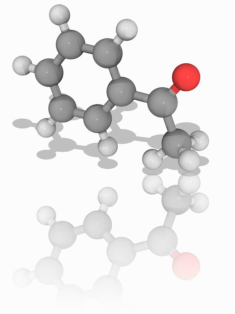 Acetophenone organic compound molecule