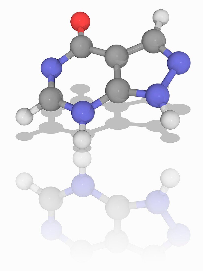 Allopurinol drug molecule