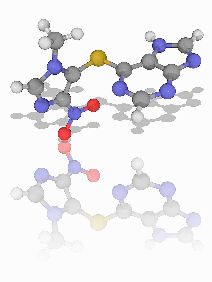 Azathioprine drug molecule