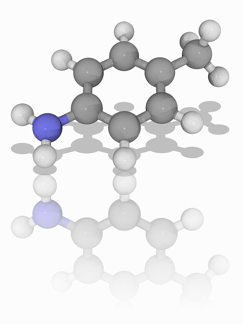 Para-toluidine organic compound molecule