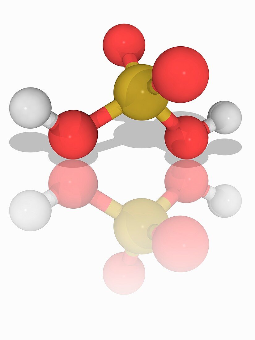 Sulfuric acid chemical compound molecule