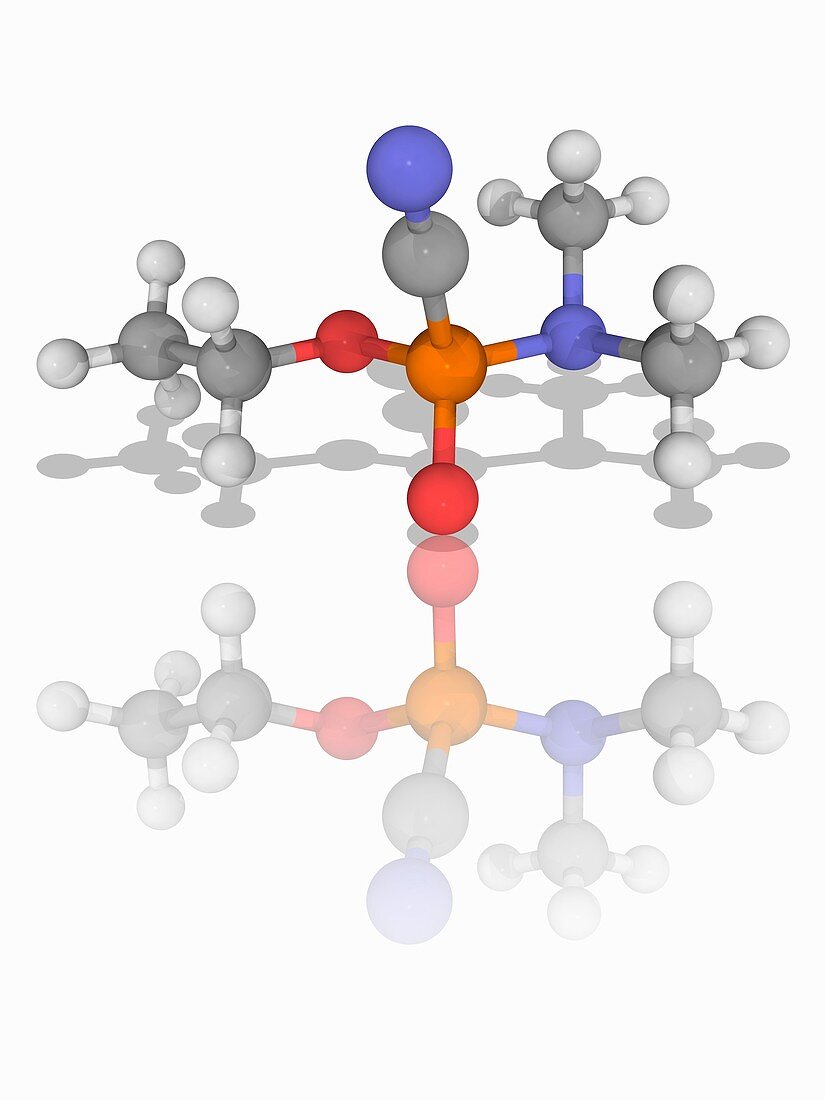 Tabun chemical compound molecule