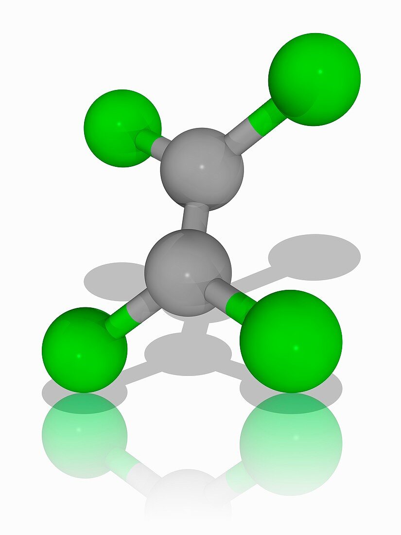 Tetrachloroethylene chemical compound molecule