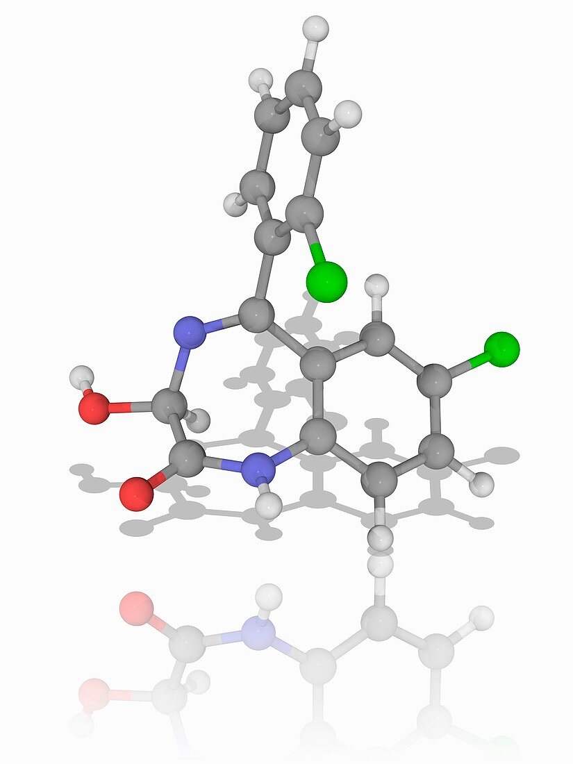 Lorazepam drug molecule