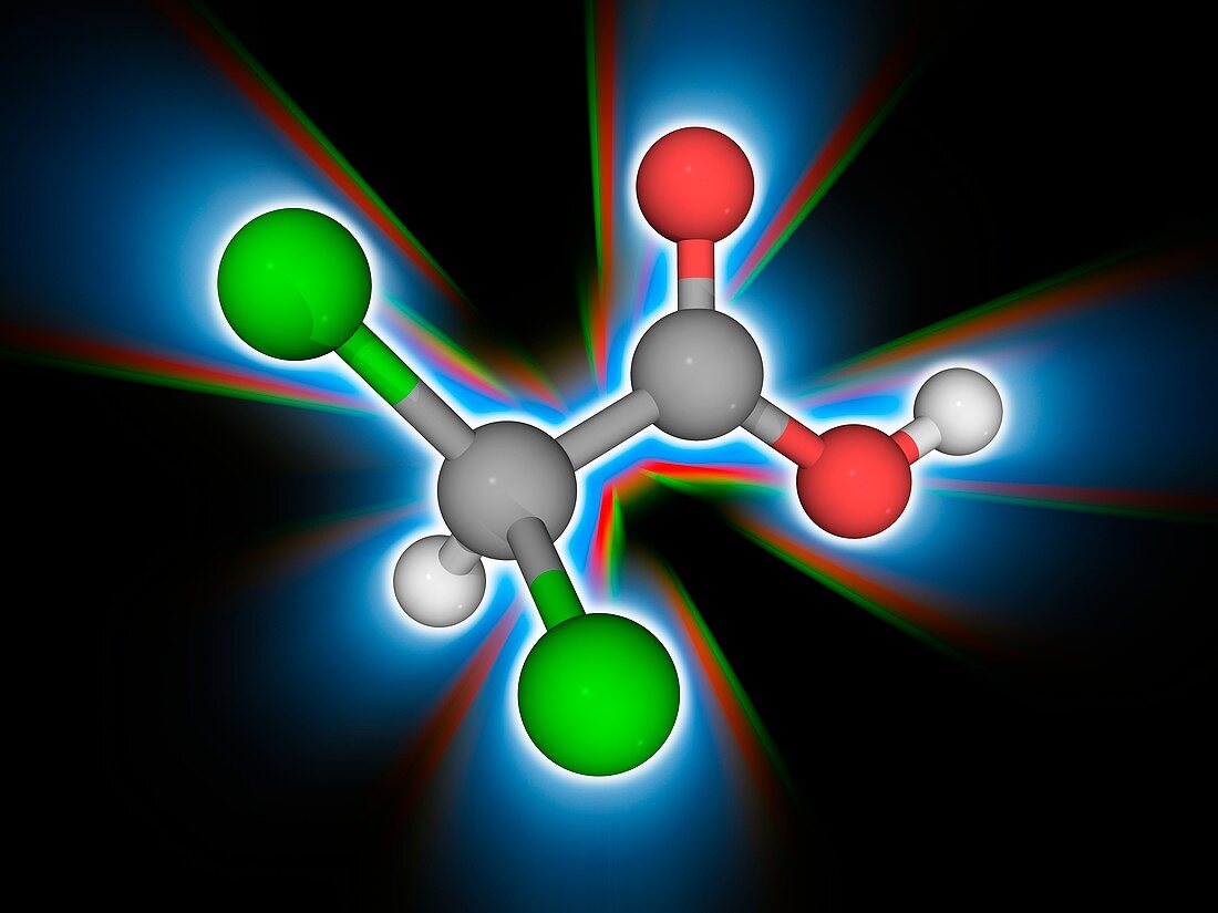 Dichloroacetic acid (DCA) molecule