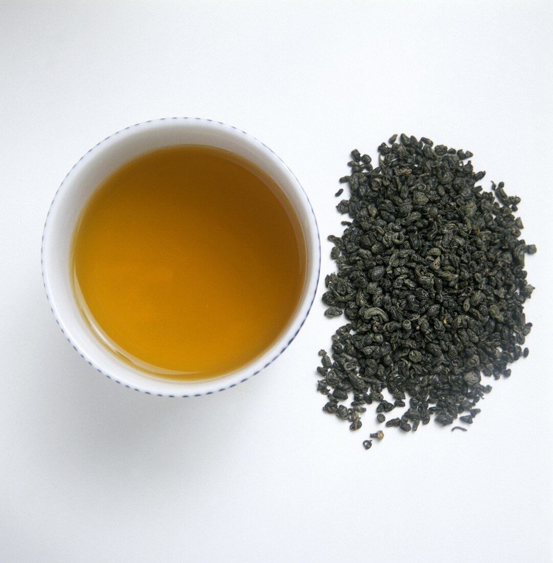 Chinese Tea in a Bowl with Loose Tea