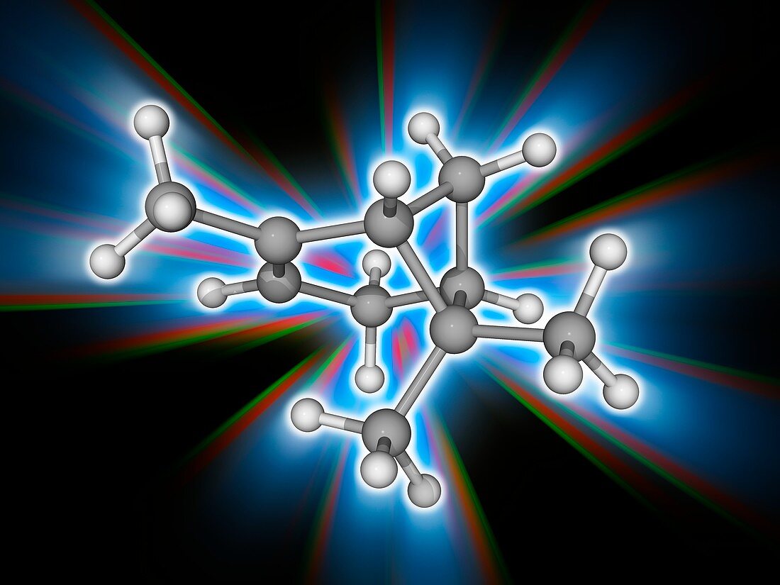 Alpha-Pinene organic compound molecule
