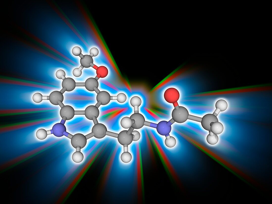 Melatonin organic compound molecule