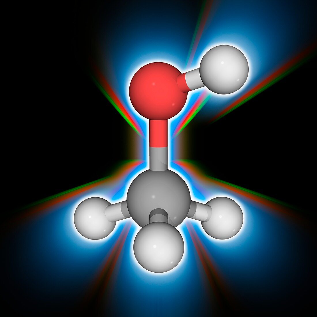 Methanol (methyl alcohol) molecule