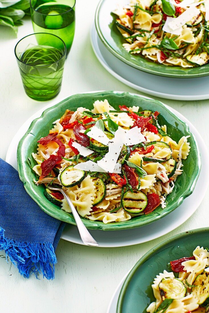 Chargrilled Zucchini and Chicken Pasta