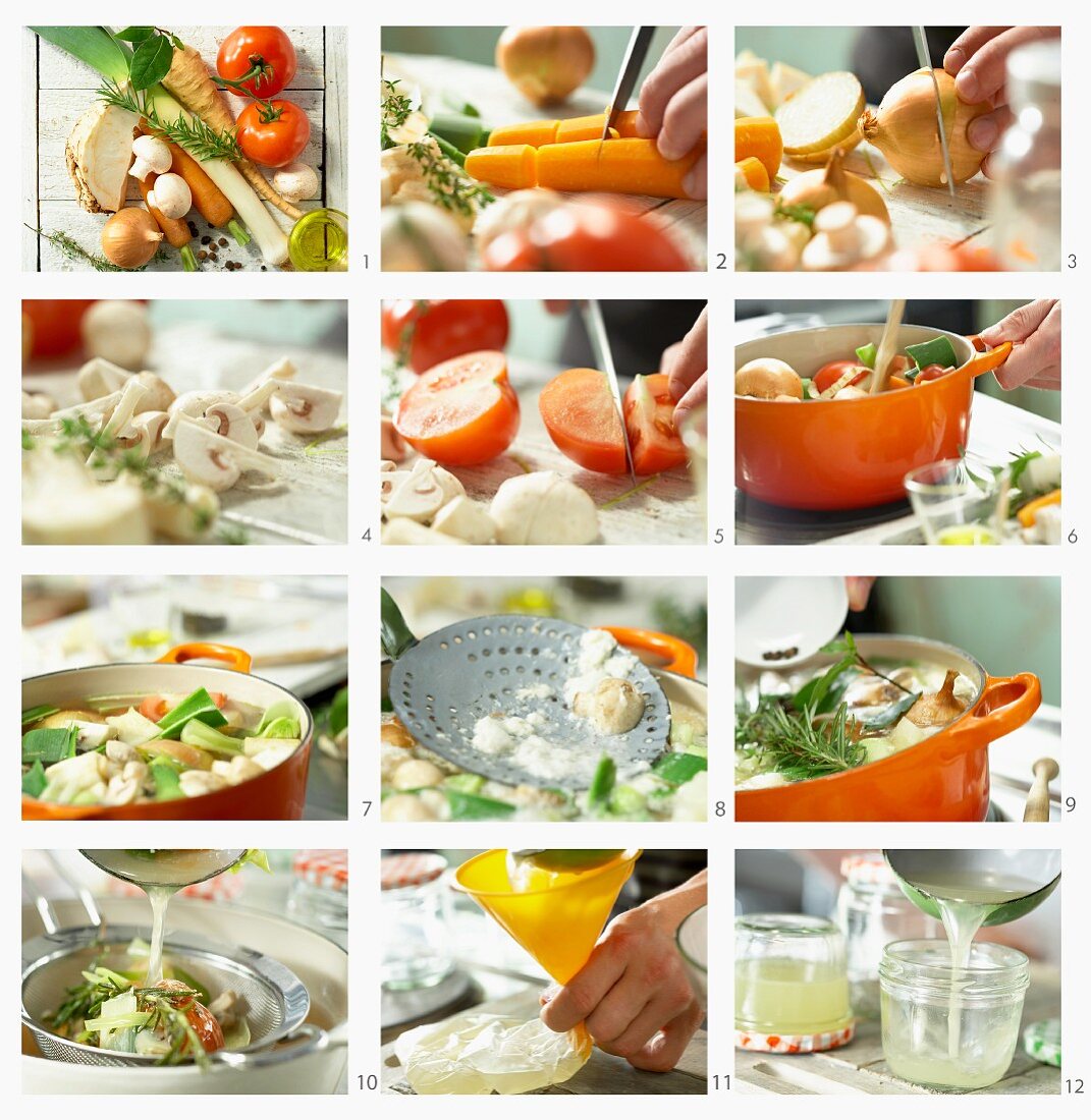How to make a classic vegetable broth – License Images – 29