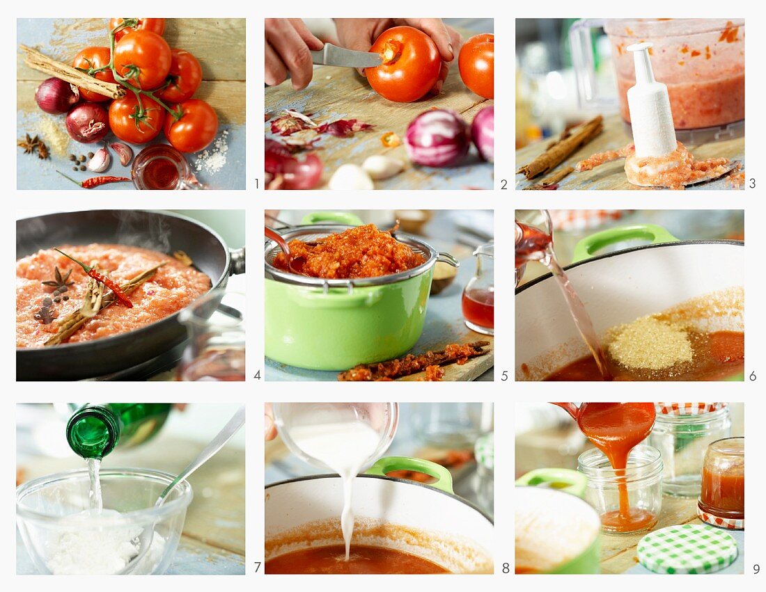 Selbstgemachten Tomatenketchup zubereiten