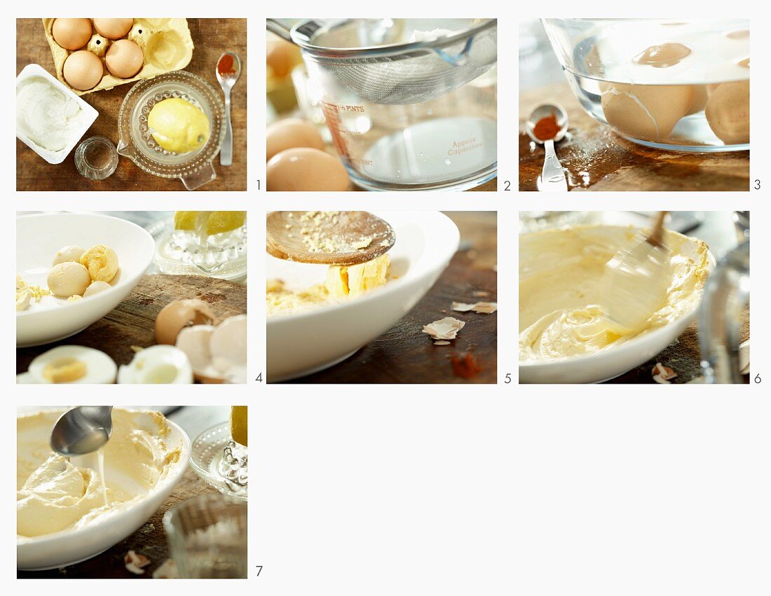 Low-fat mayonnaise being made