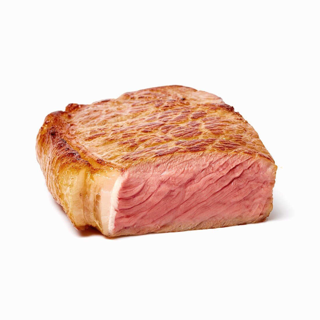 A medium-rare steak