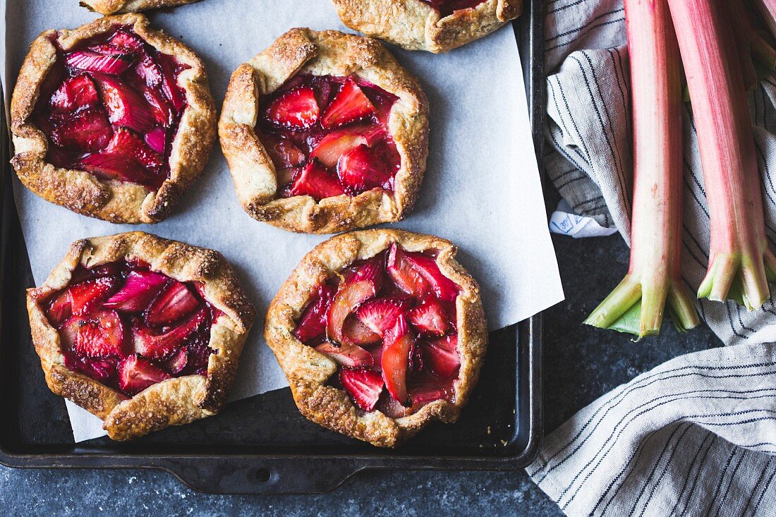 Strawberry Rhubarb Galettes