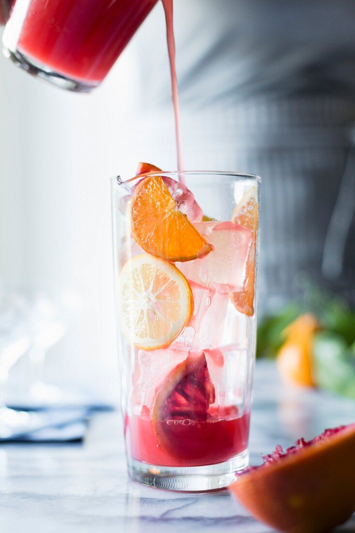 Sparkling citrus and prosecco punch