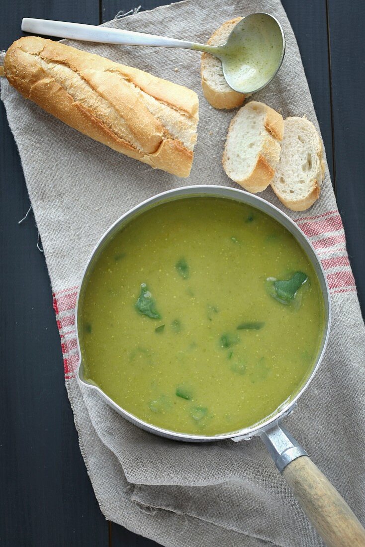 Creamy spinach soup