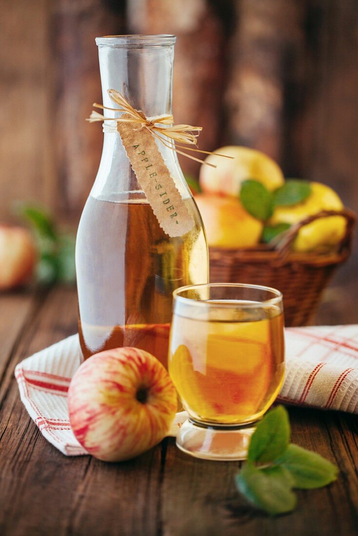 Homemade organic apple cider