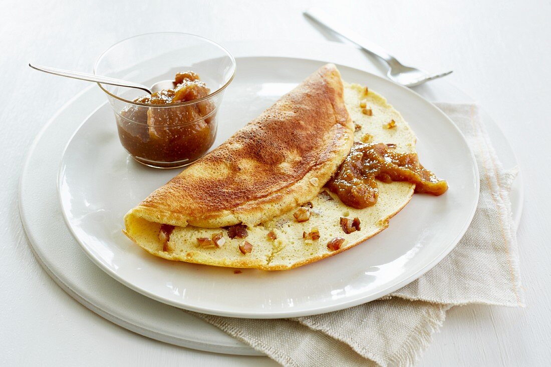 A date omelette with fig honey (diet)