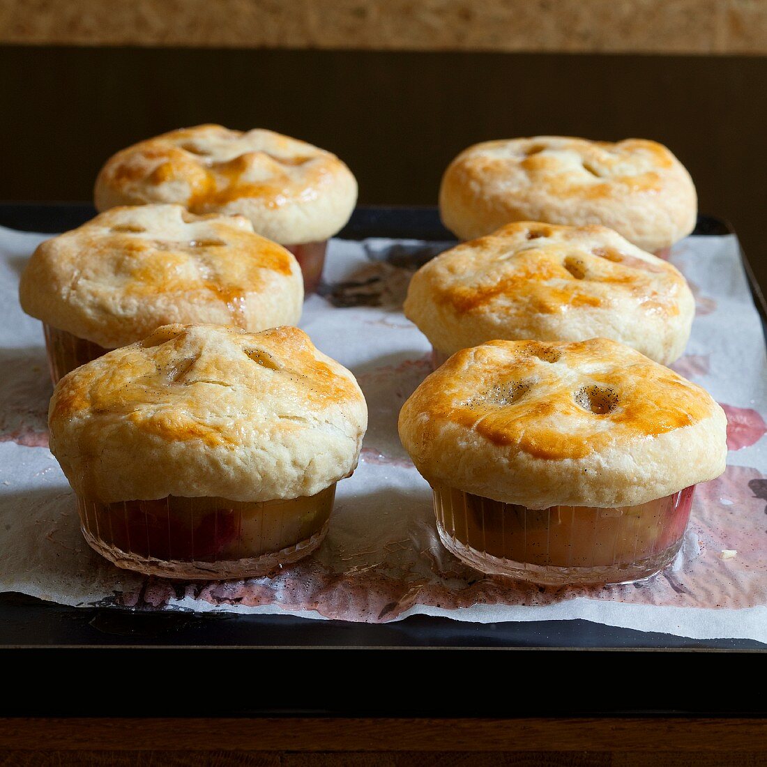 Apfel-Rhabarber-Pot-Pies