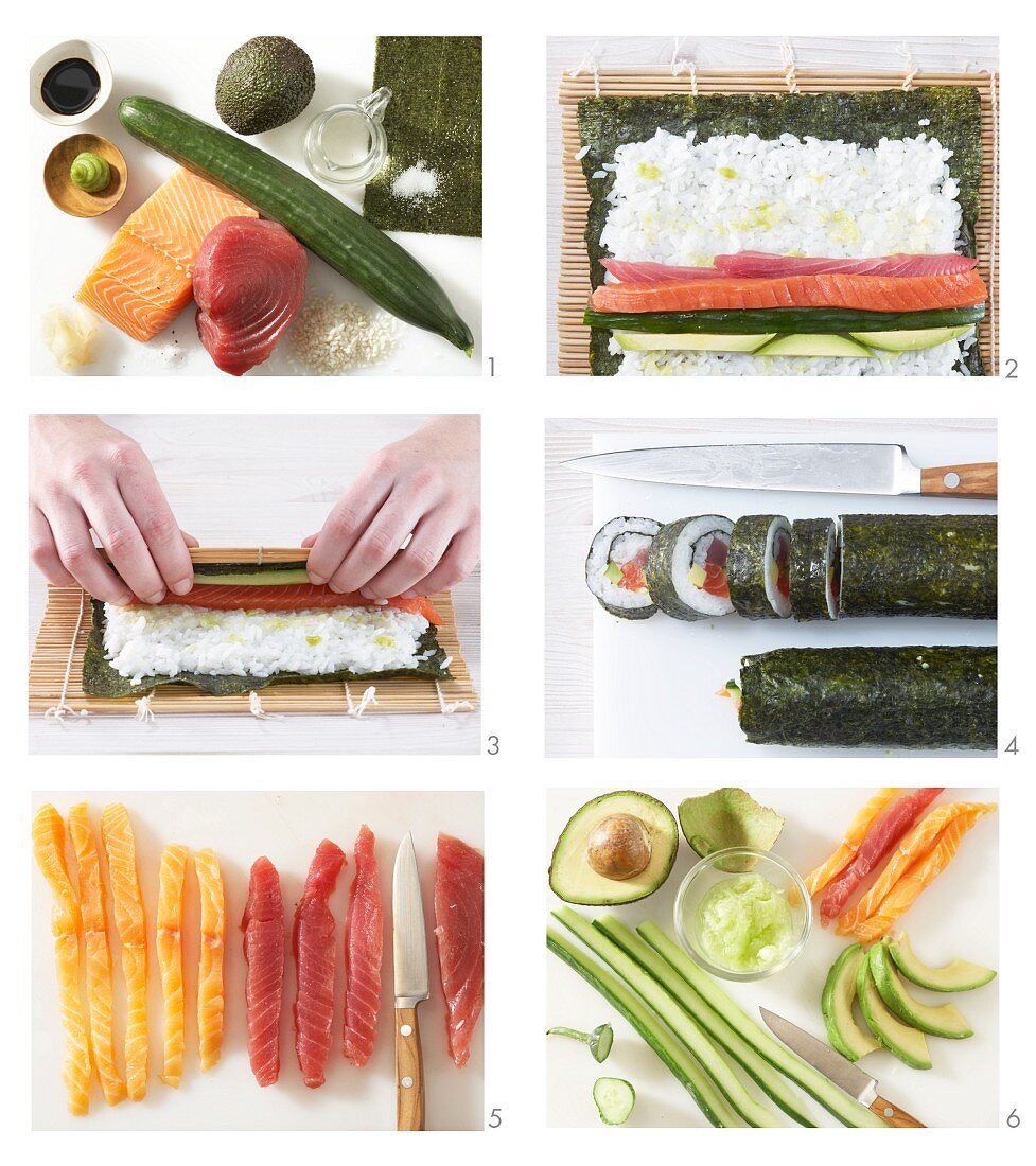 How to make maki sushi with tuna