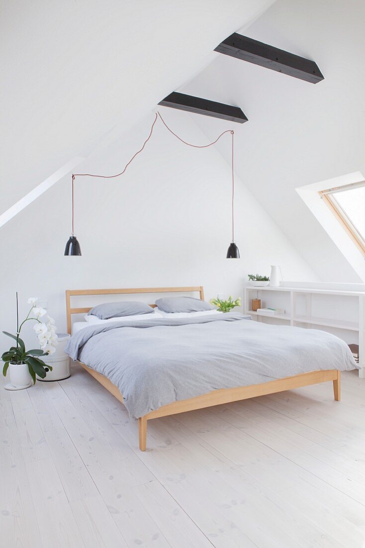 Simple attic bedroom