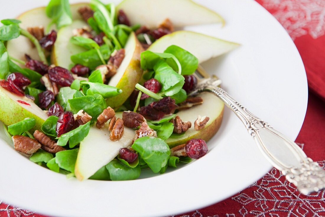 Pear, Cranberry and Watercress Salad