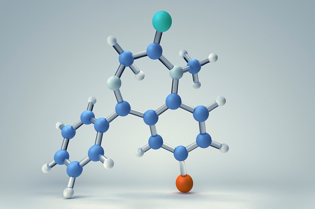 Diazepam Molecule, artwork