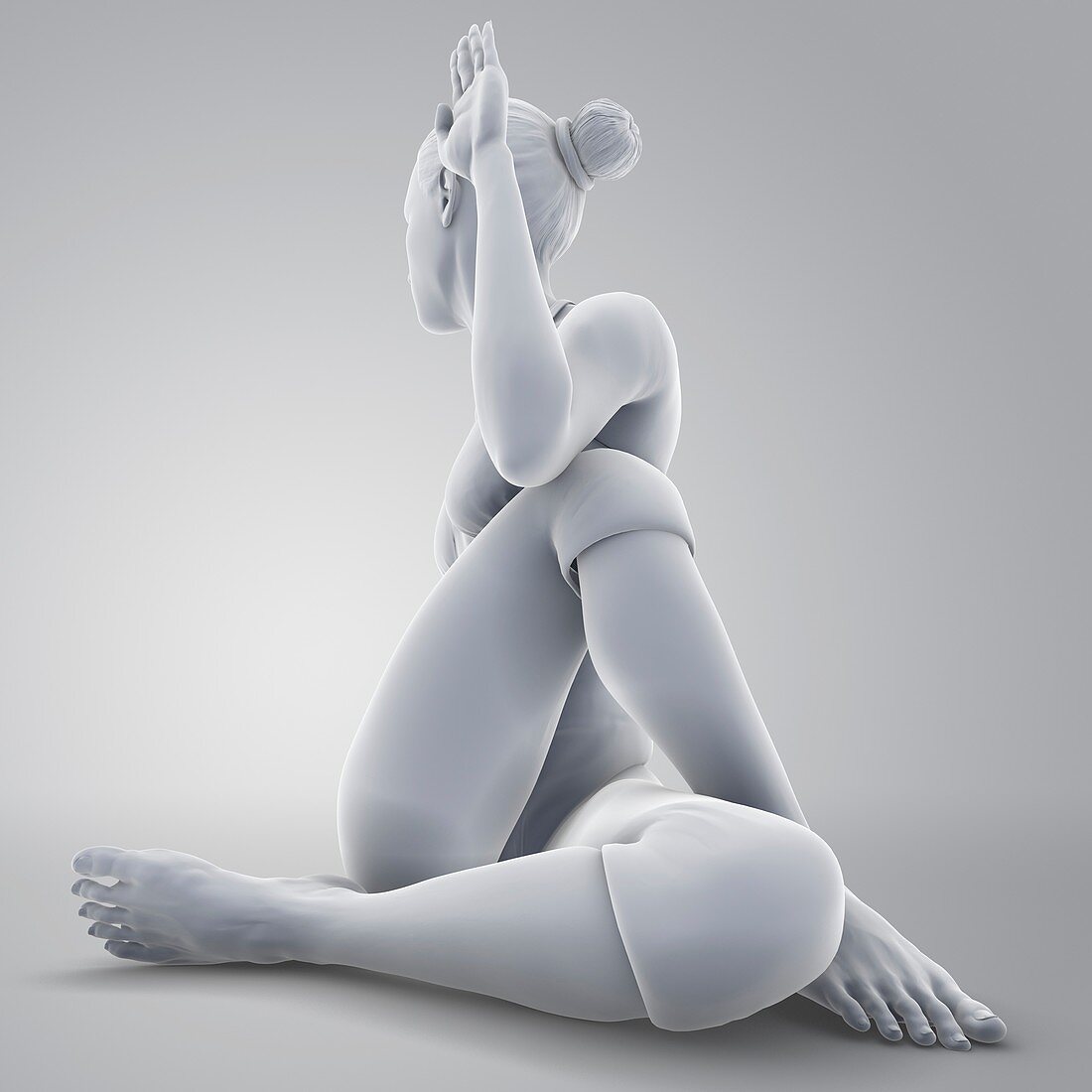 Ardha Matsyendrasana Yoga Pose, artwork