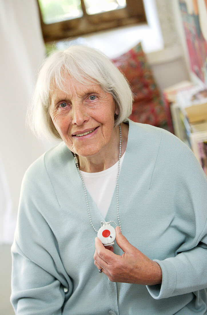 Elderly woman at home