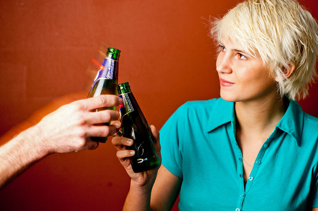 Teenager drinking