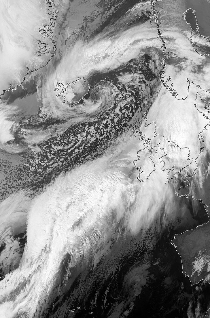 Storm Desmond, UK, satellite image