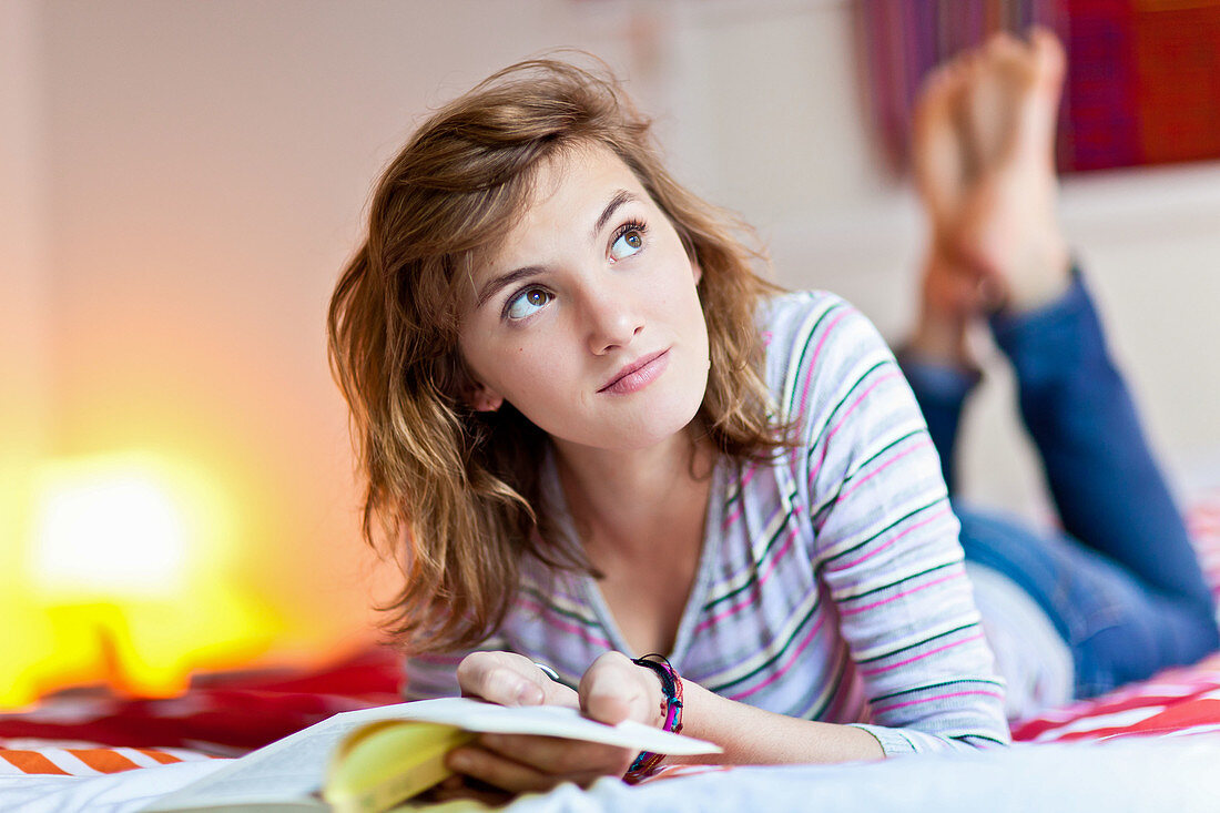 Thoughtful teenage girl