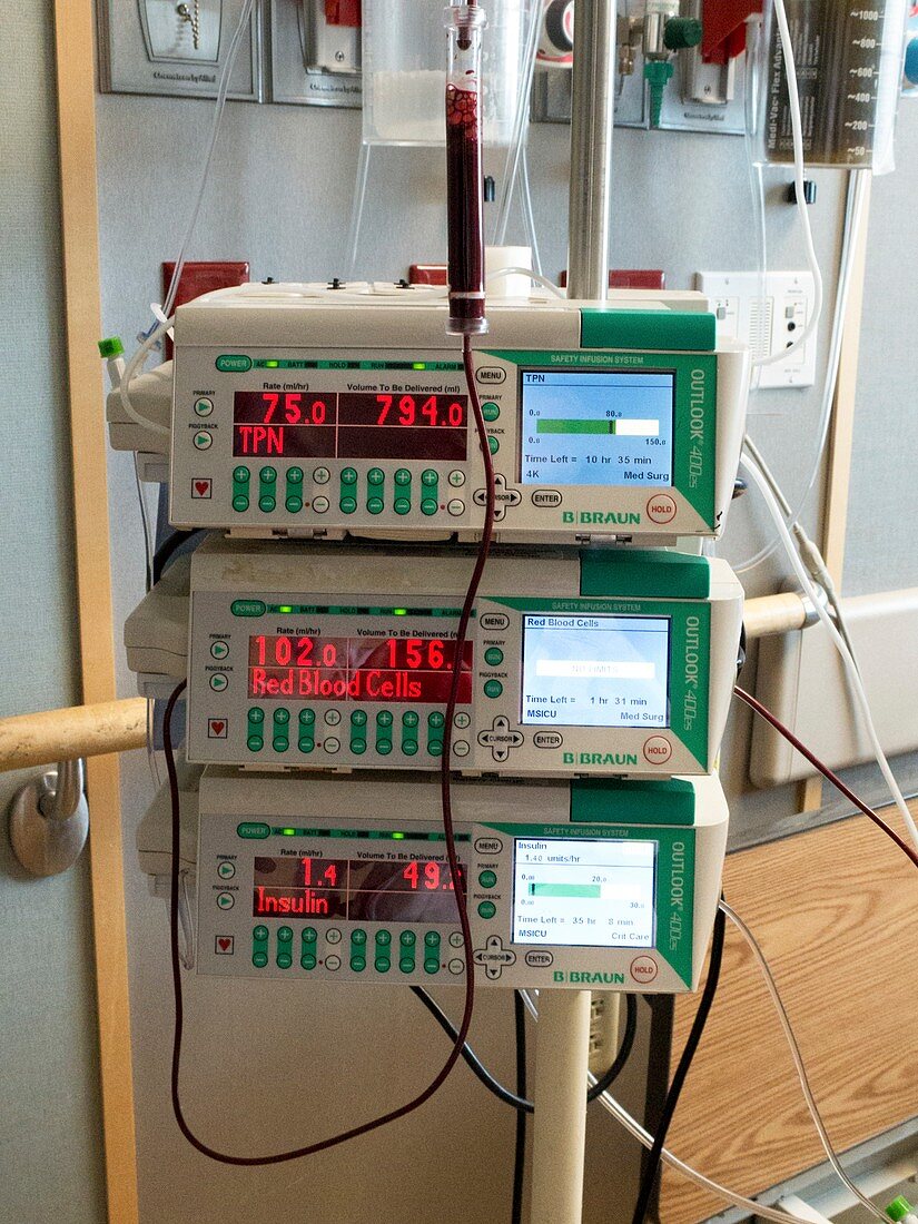 Blood infusion pumps