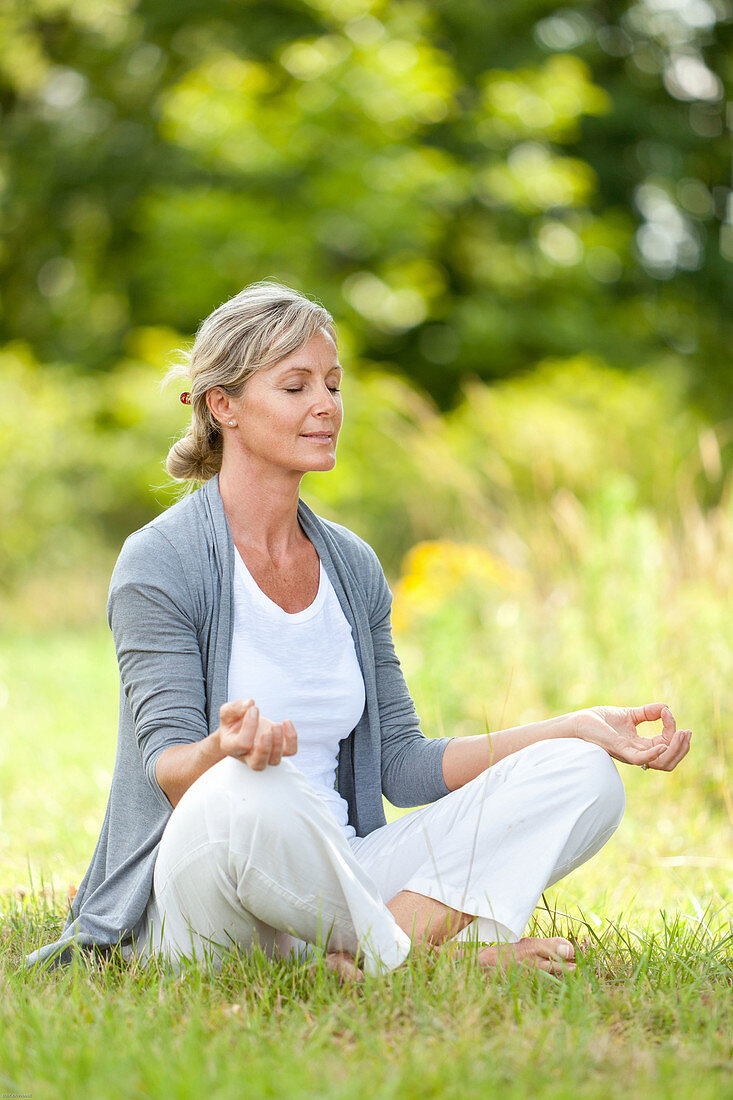 Woman practicing yoga