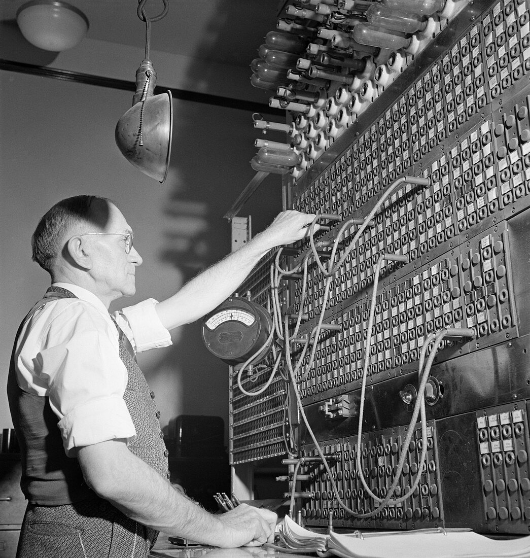 Telegraph switchboard, 1943