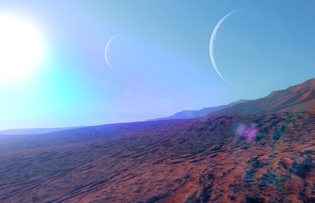 Exoplanet surface, illustration