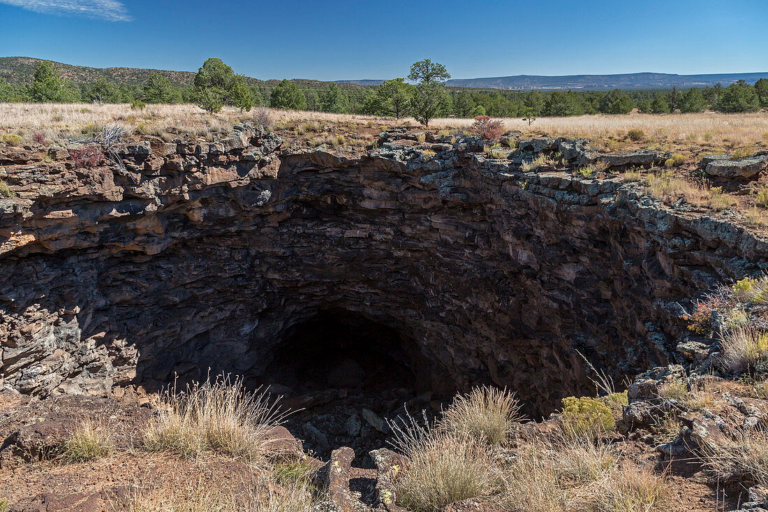 Collapsed lava tube, El Malpais National Monument, USA